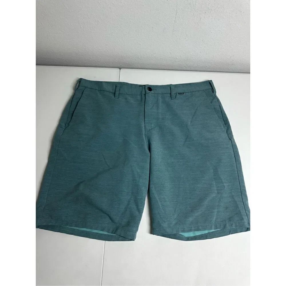 HURLEY H2O-Dri Cutback 20" 2-Way Stretch Sweat-Wicking Men's Size 38 Green